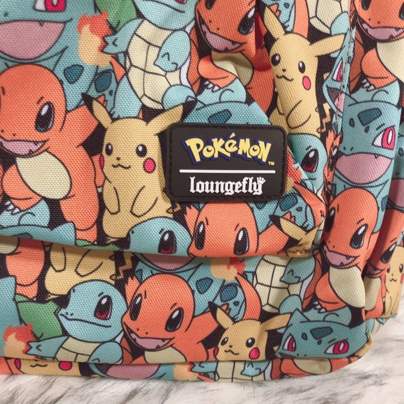 NWT Loungefly Pokémon Pikachu, Squirtle, Bulbasaur, Charmander Starter Backpack main image 4